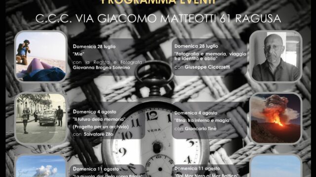 Incontri “I Remember” al C.C.C.  Ragusa / Fino al 18 Agosto 2024